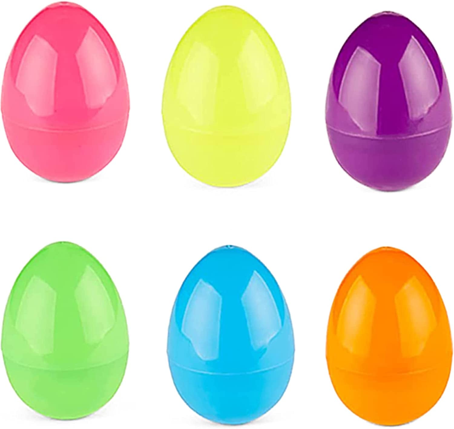 Fillable Colorful Plastic Easter Eggs 48 Pack