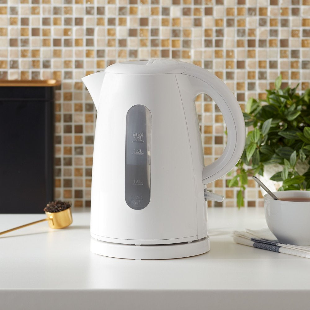 1.7 Liter Plastic Electric Kettle, White