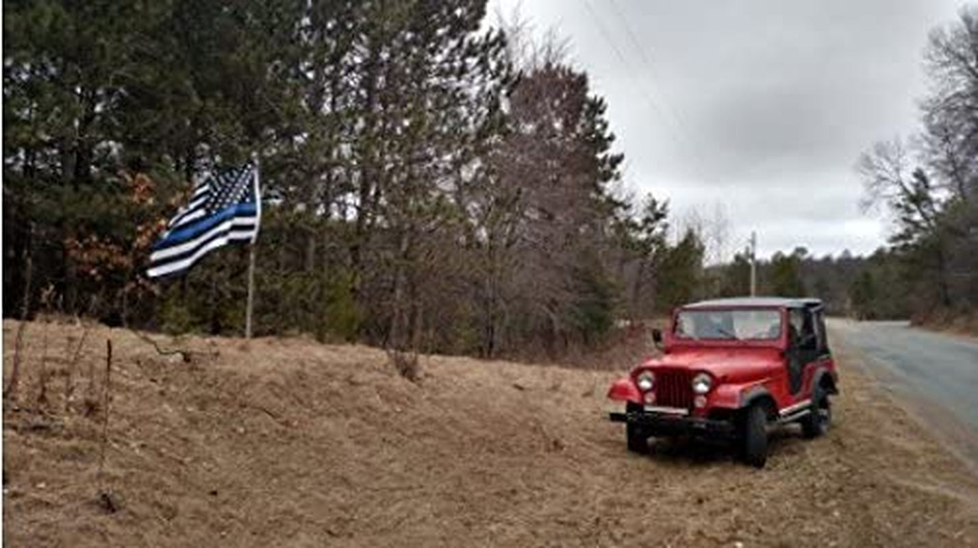 Thin Blue Line American Flag - 3 by 5 Foot