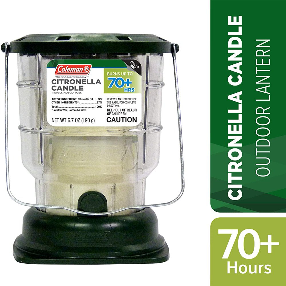 Coleman Citronella Candle Outdoor Lantern - 70+ Hours, 6.7 Ounce