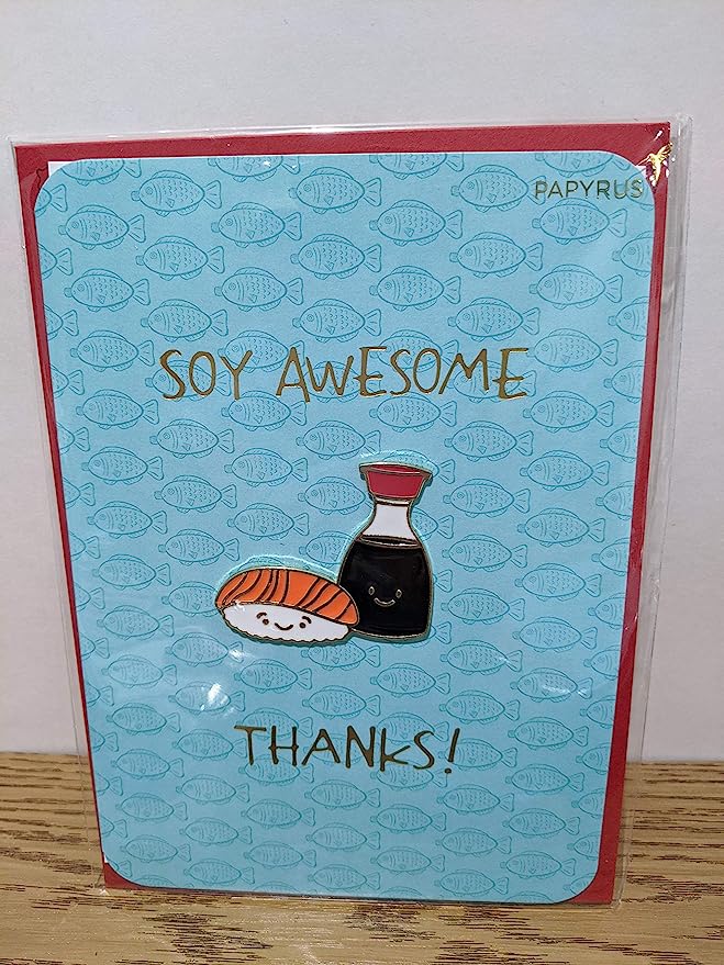 PAPYRUS Thanks Thank You Blank Card, 1 Each