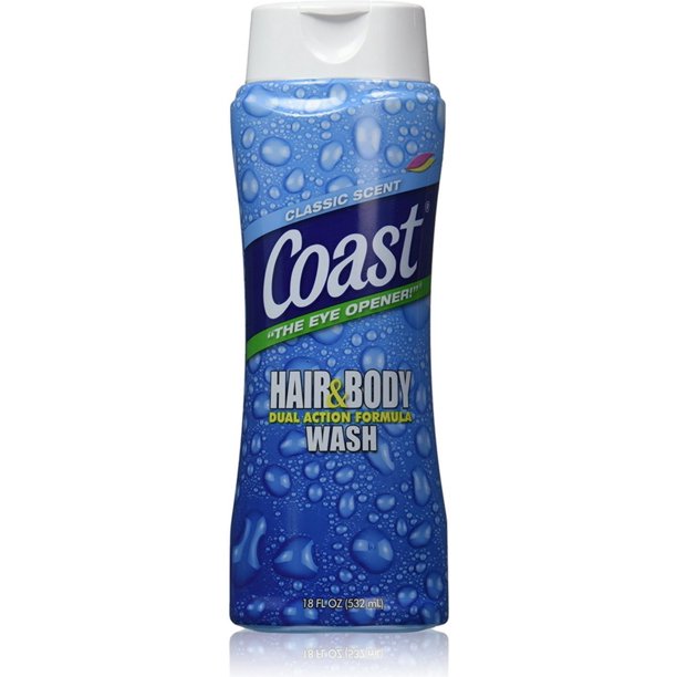 Coast Classic Scent Hair & Body Wash, 18 fl oz, Pack of 2*