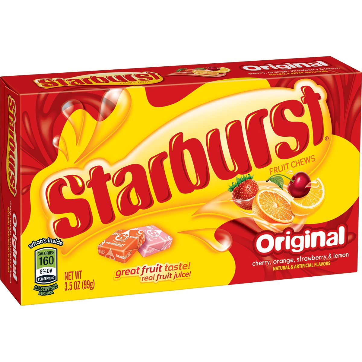 Starburst Original Fruit Chews Candy Theater Box, 3.5 oz