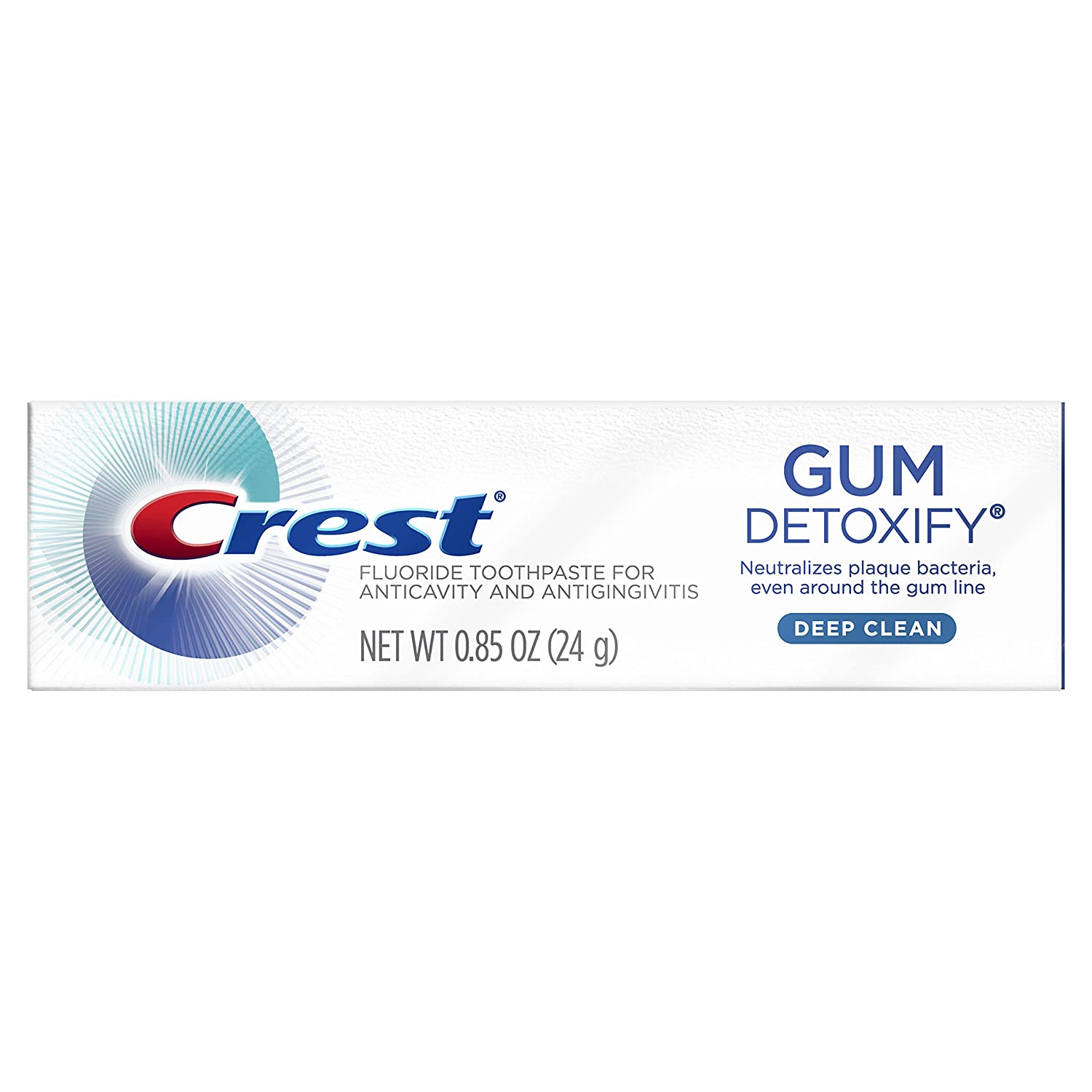 Crest Gum Detoxify Deep Clean Toothpaste, 0.85 Ounce Travel Size*