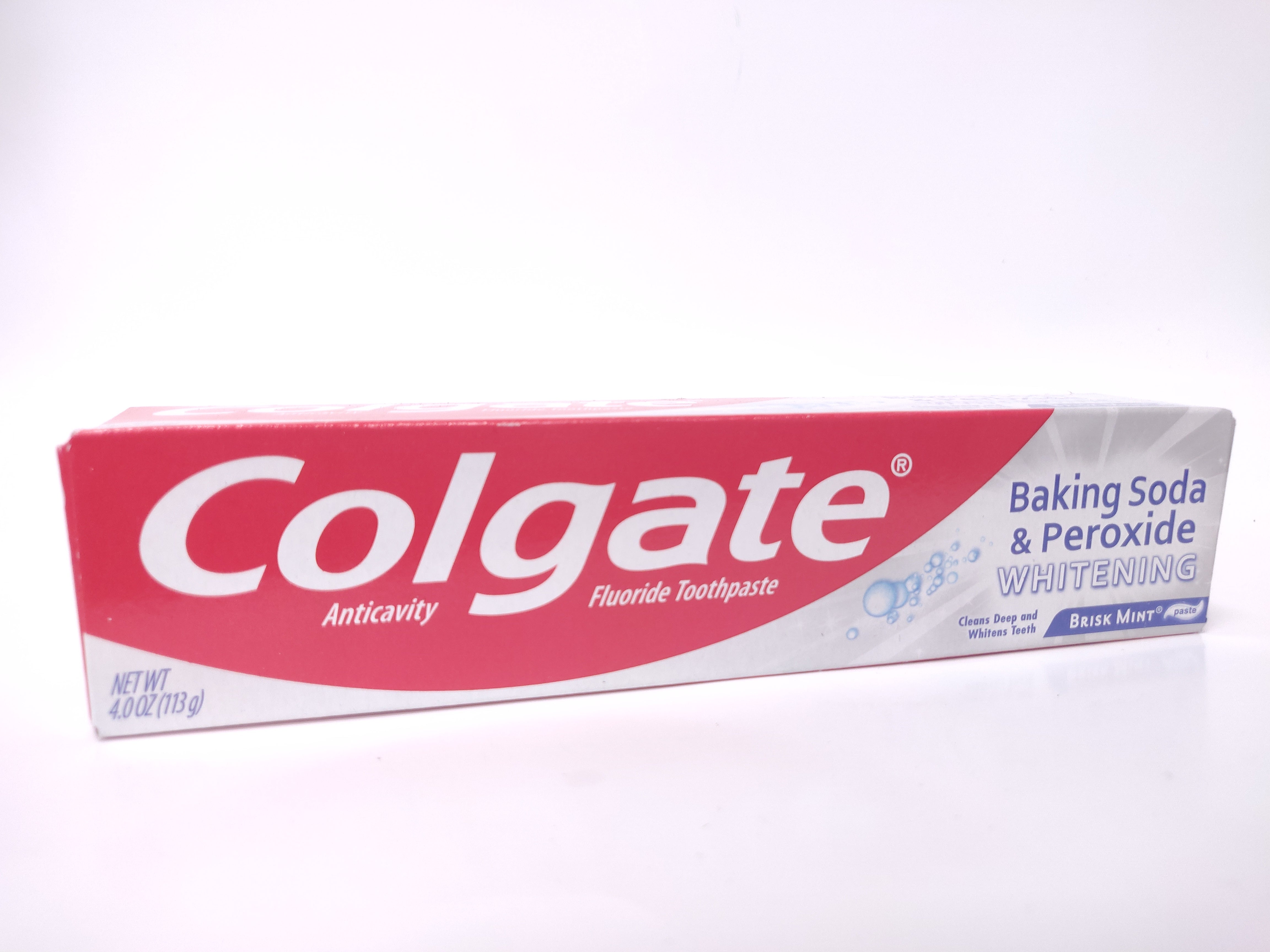 Colgate Baking Soda & Peroxide Whitening Anticavity Fluoride Toothpaste Brisk Mint 4.0 oz
