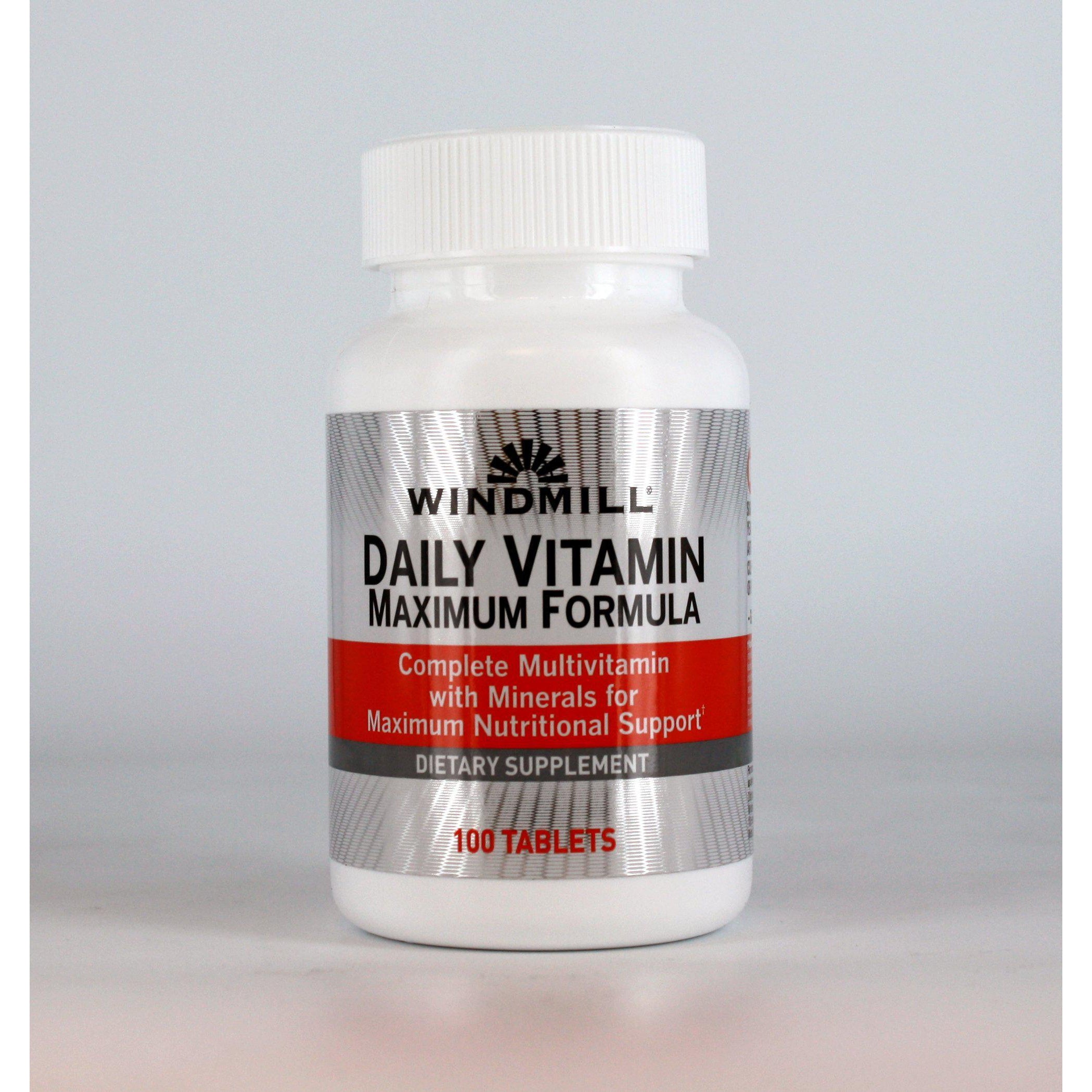 Windmill Daily Vitamin Maximum Formula - 100 Tablets