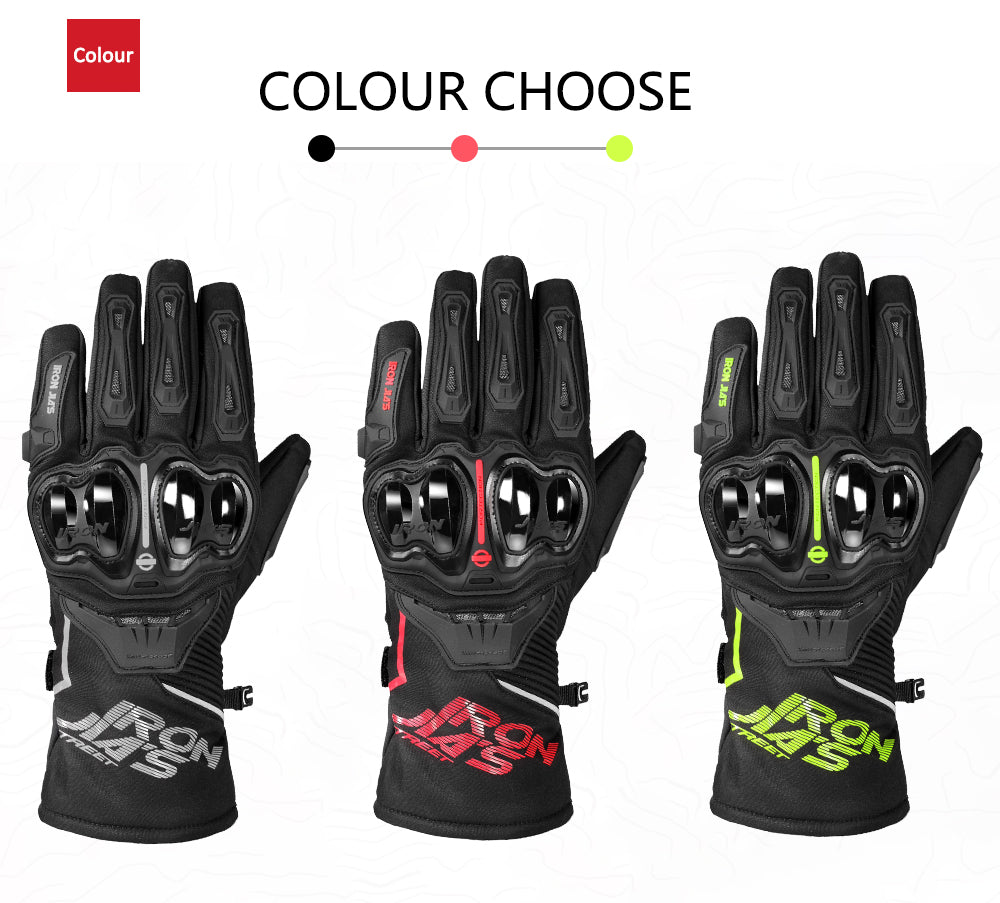 Gants de moto de fer jia d'hiver eau imperméable coupe-vent écran motrice moto motocross moto moto gants d'équitation