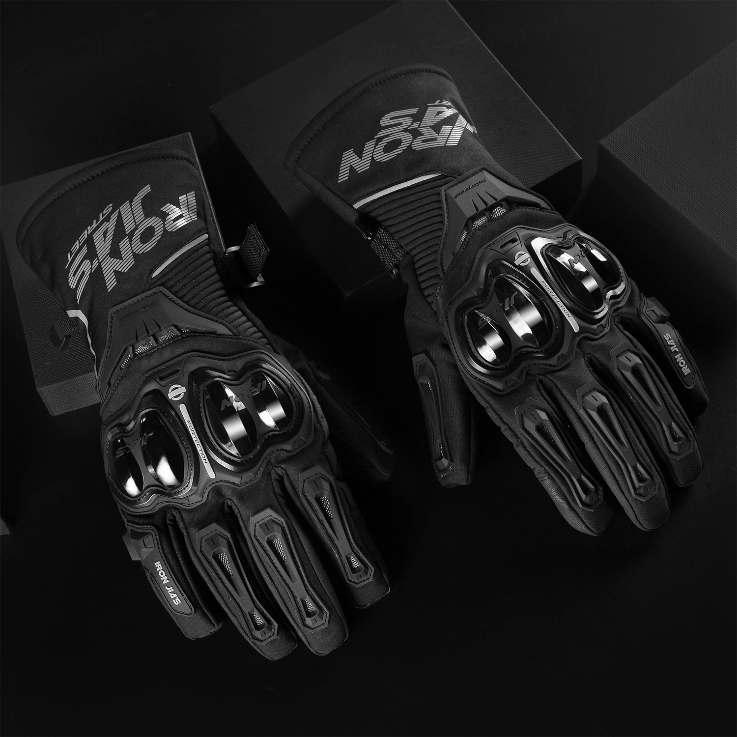 Gants de moto de fer jia d'hiver eau imperméable coupe-vent écran motrice moto motocross moto moto gants d'équitation