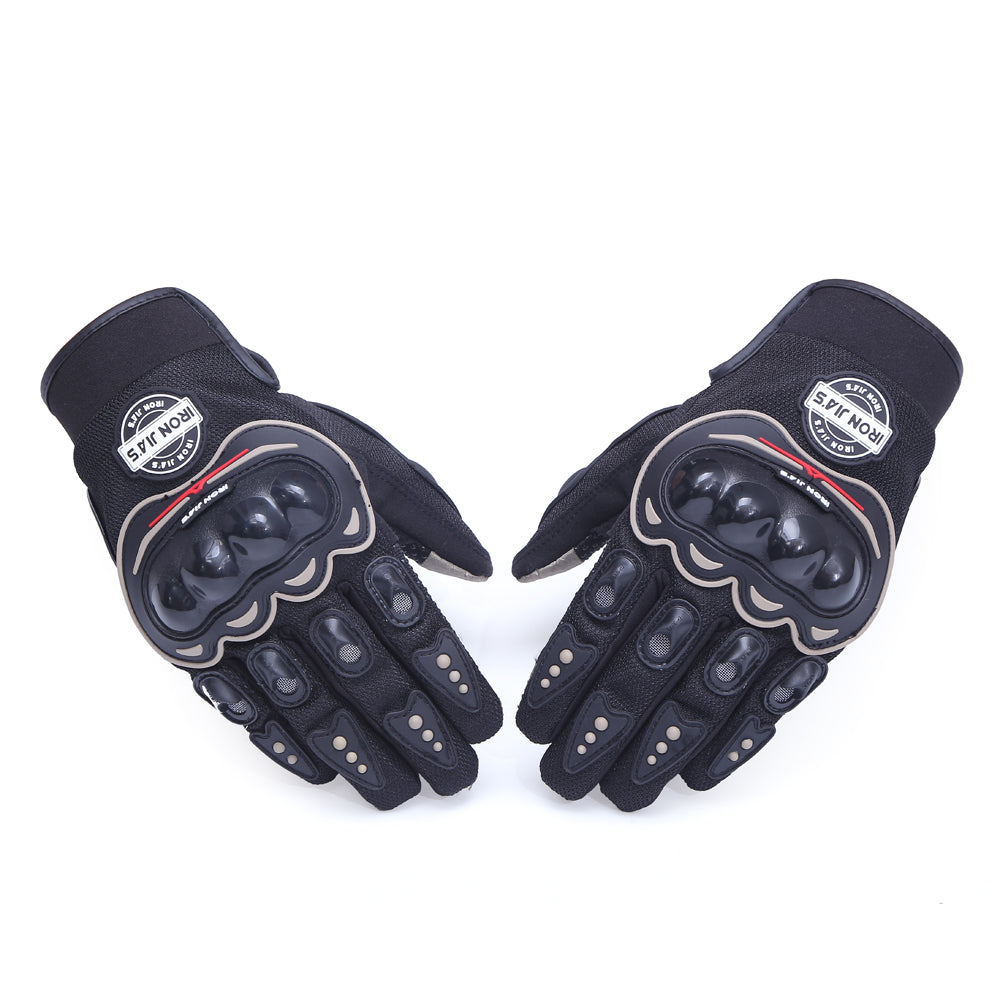 Iron Jia's Motorcycle Gloves Hombres Verano Transpirable Full Finger Motocross Guantes Protección Equipo Motorbike Moto Montando Guantes