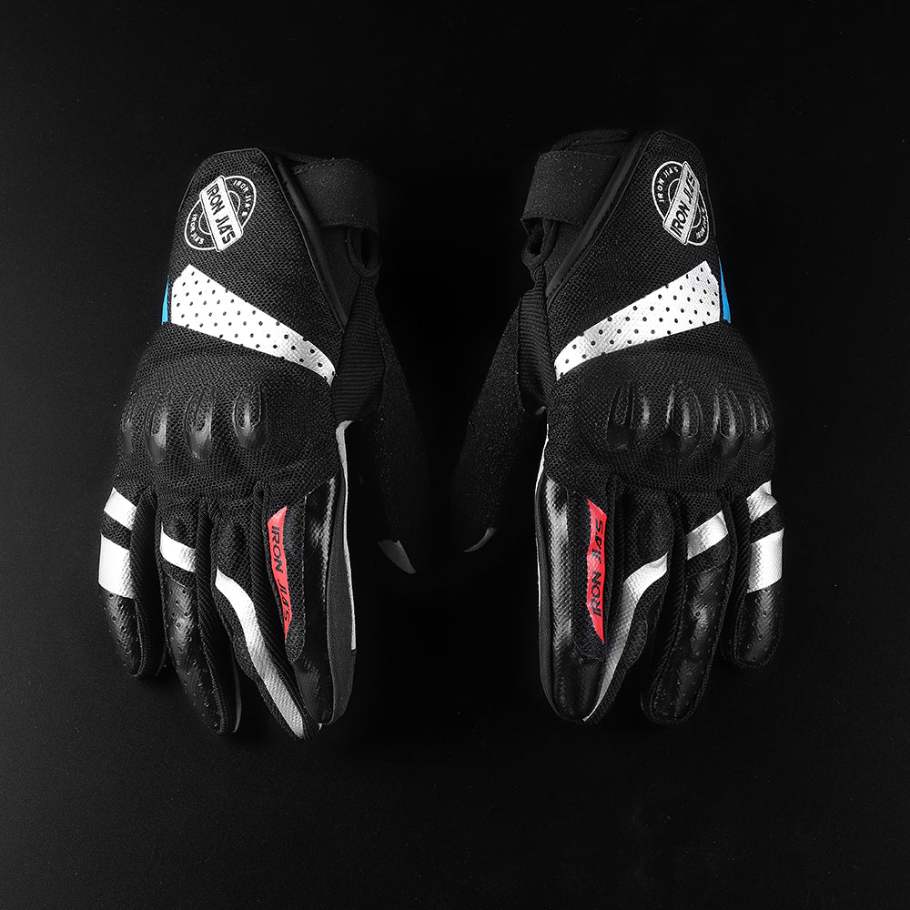 IRON JIA'S Motorcycle Gloves Men Summer Breathable Full Finger Motocross Guantes Protection Gear Motorbike Moto Riding Gloves