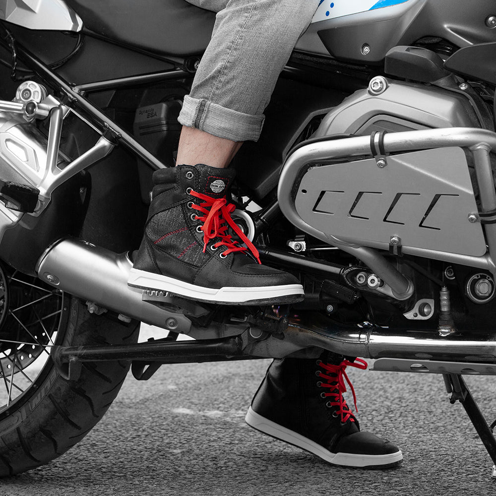 Eisen JIAs Motorradstiefel Atmungsaktiv Stoßfest Schutz Touring Urban Moto Casual Knöchel PU Leder Motorrad Reitschuhe