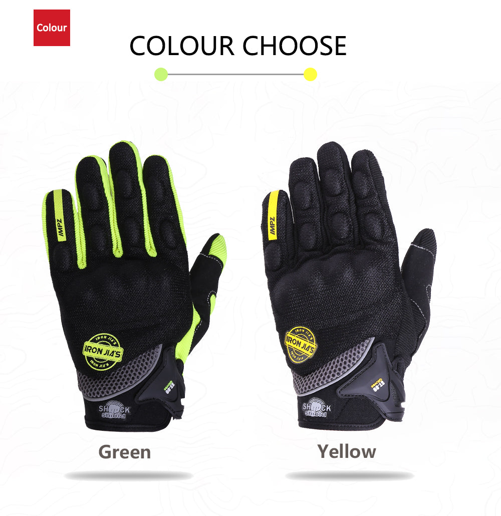 Eisen JIAs Sommer Motorradhandschuhe Männer Atmungsaktive Finger Finger Motocross Guantes Schutz Getriebe Motorrad Moto Reithandschuhe