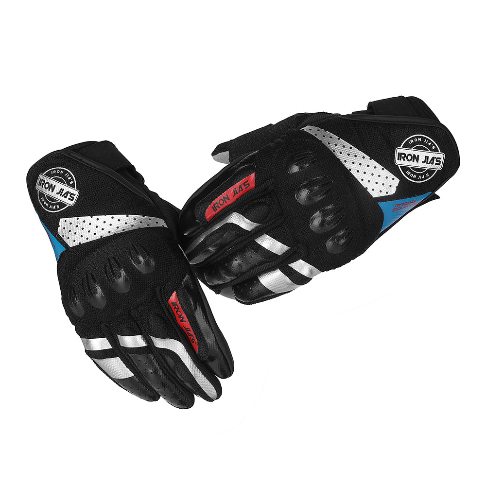 IRON JIA'S Motorcycle Gloves Men Summer Breathable Full Finger Motocross Guantes Protection Gear Motorbike Moto Riding Gloves