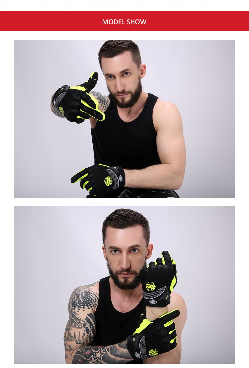 Iron Jia's Summer Motorcycle Gloves Hombres transpirable Full Finger Motocross Guantes Protección Equipo Motorbike Moto Montando Guantes