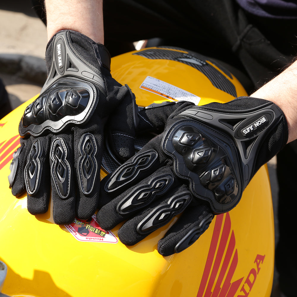 Gants de moto d'été de fer de fer jia à l'écran tactile Equitation respirante équitation équipement de protection moto motocross gants # axe10