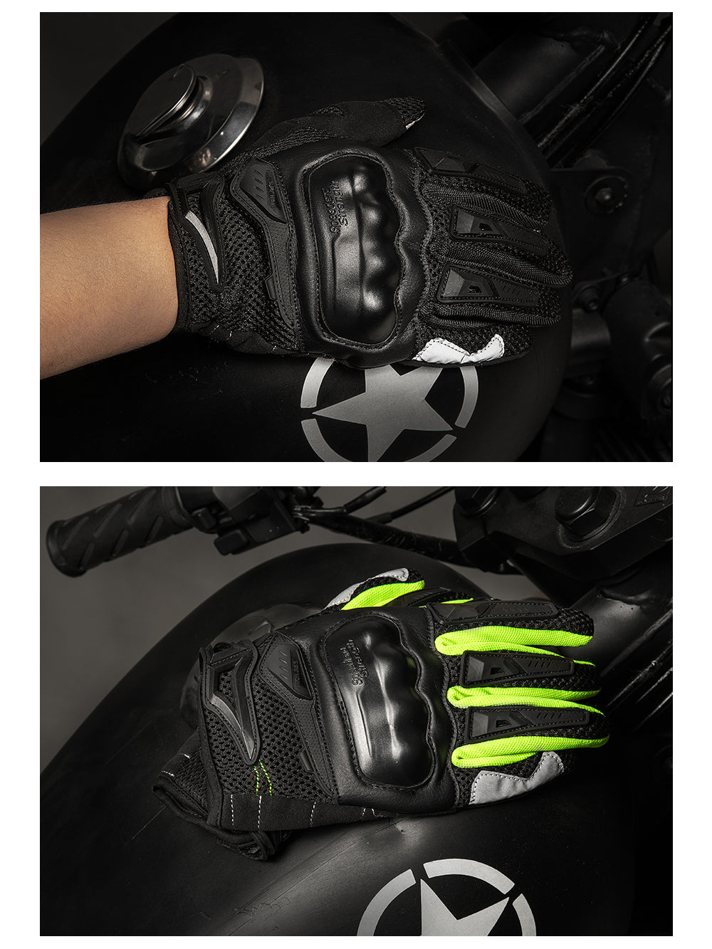 Iron Jia's Summer Motorcycle Gloves Hombres Touch Pantalla Transpirable Motobike Motor Moto Protective Gear Motorbike Motocross Guantes