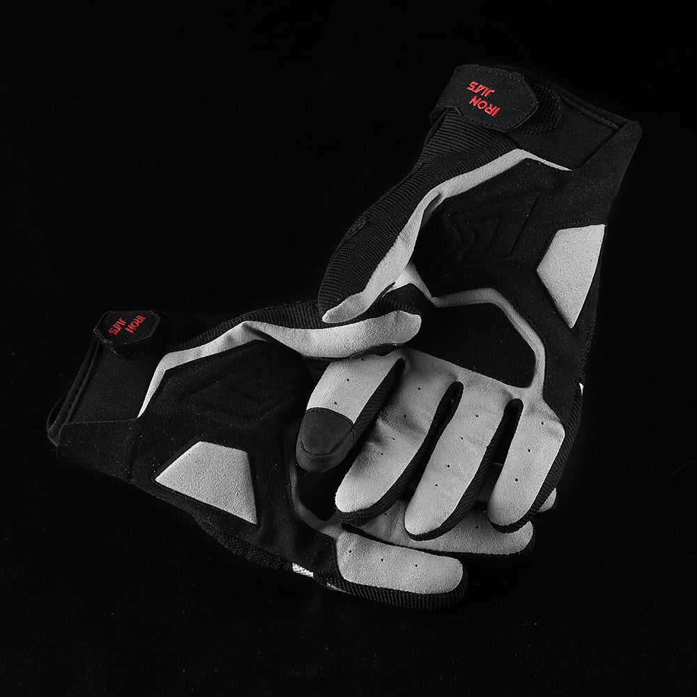 IRON JIA'S Motorcycle Gloves Men Summer Breathable Full Finger Motocross Guantes Protection Gear Motorbike Moto Riding Gloves