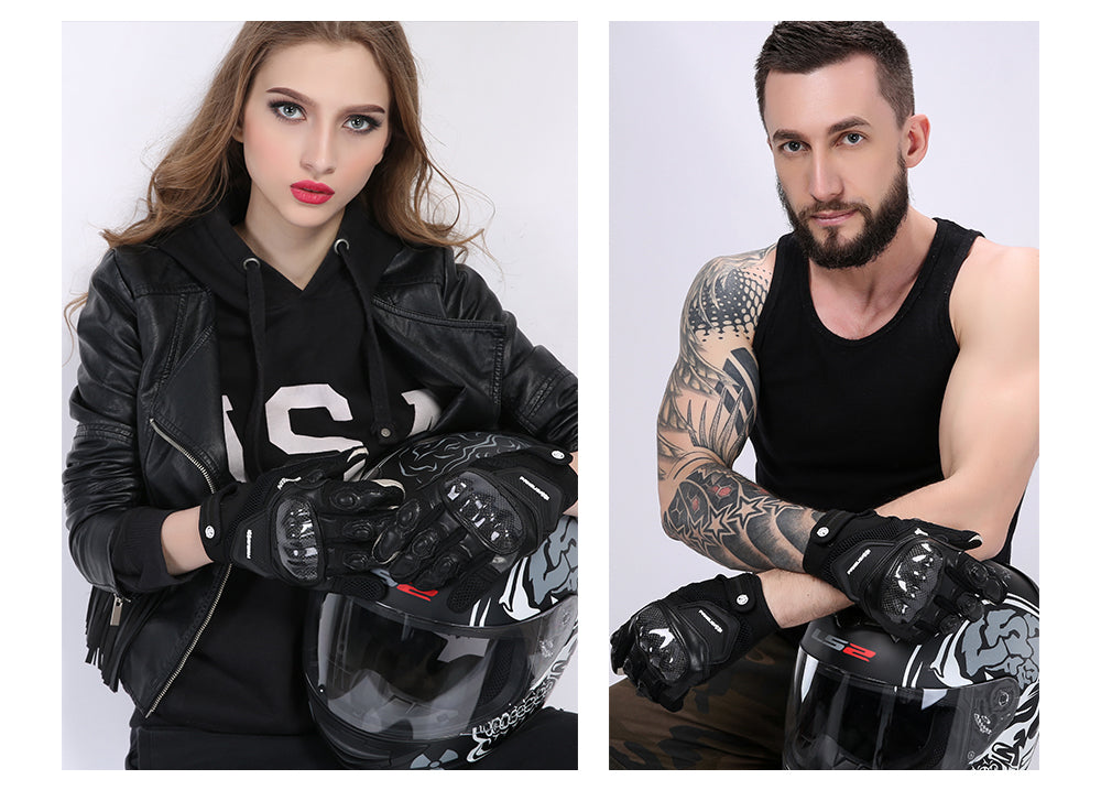 IRON JIAs Sommer Motorradhandschuhe Männer atmungsaktive volle Finger Kohlefaserschutz Motocross Moto Motorrad Reithandschuhe