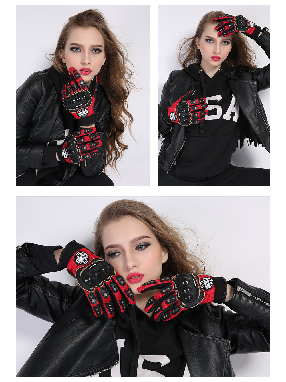 IRON JIA'S Motorcycle Gloves Men Summer Breathable Full Finger Motocross Guantes Protection Gear Motorbike Moto Riding Gloves