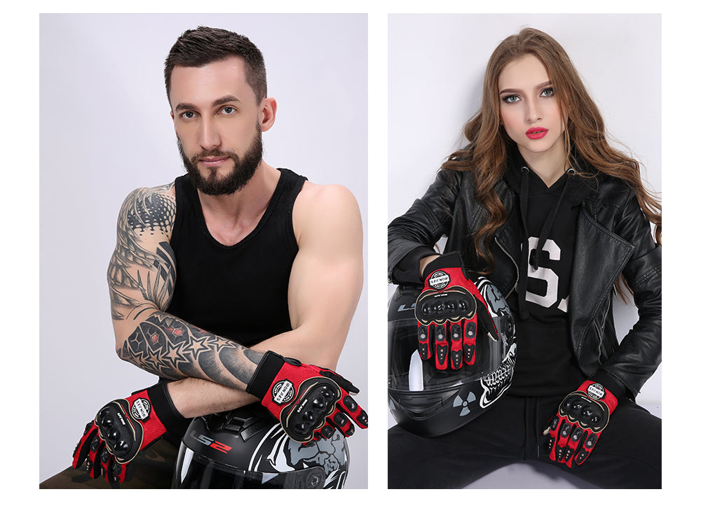 Iron Jia's Motorcycle Gloves Hombres Verano Transpirable Full Finger Motocross Guantes Protección Equipo Motorbike Moto Montando Guantes