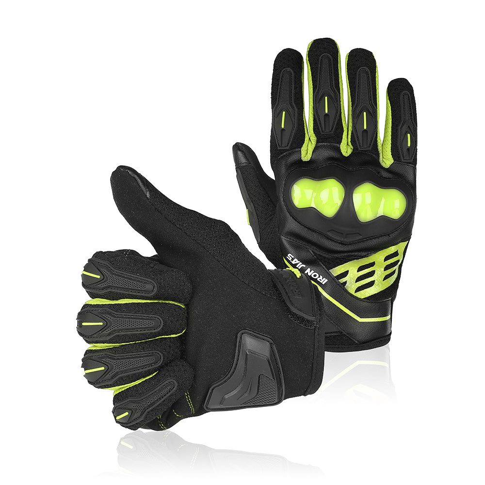 Gants de moto d'été de fer JIA Hommes tactile écran respirant MotoBike Moto moto moto motocrien motocross gants de motocross