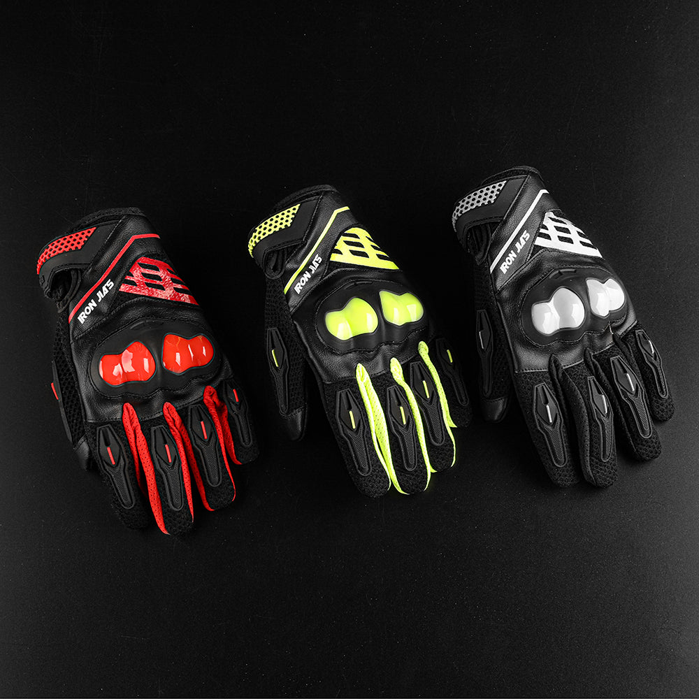 Gants de moto d'été de fer JIA Hommes tactile écran respirant MotoBike Moto moto moto motocrien motocross gants de motocross