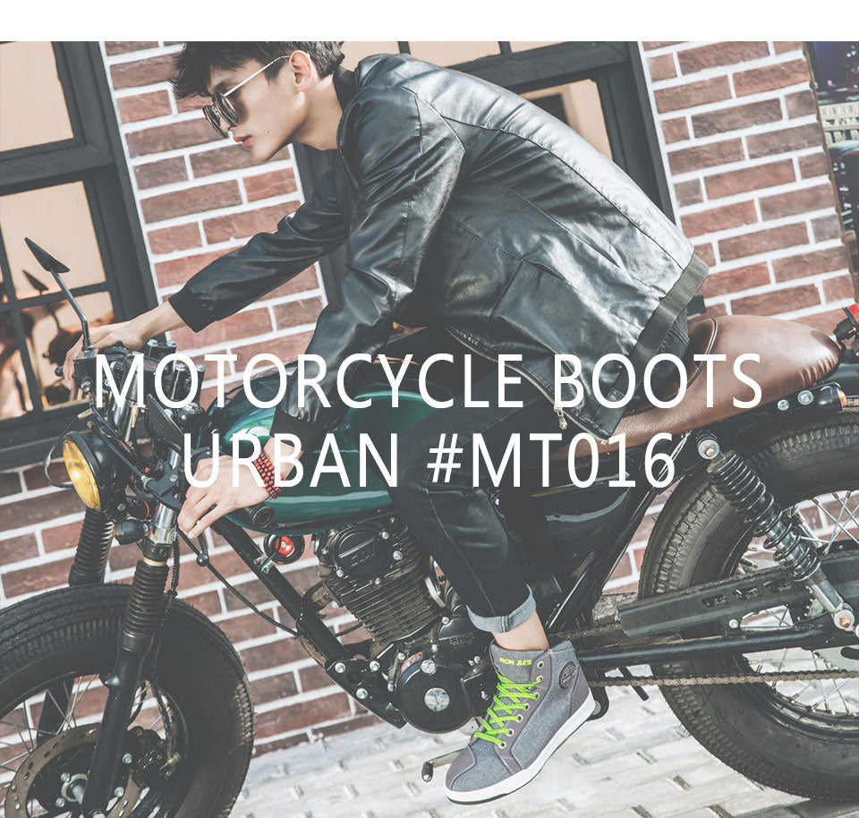 Bottes de moto de fer de fer respirantes de protection antichoc riderie Tourisme urbain Casual Casual Ankle MBX / MTB / VTT Moto Riding Shoes