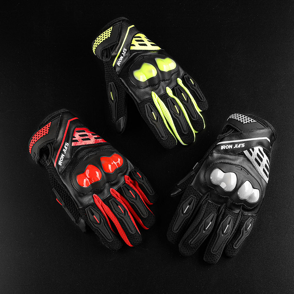 Gants de moto d'été de fer JIA Hommes tactile écran respirant MotoBike Moto moto moto motocrien motocross gants de motocross