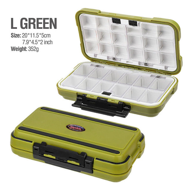 2021 Fishing Waterproof Fishing Tackle Box Double-Sided Opening and Closing Bait Box Multifunctional Hook and Bait Accessory Box