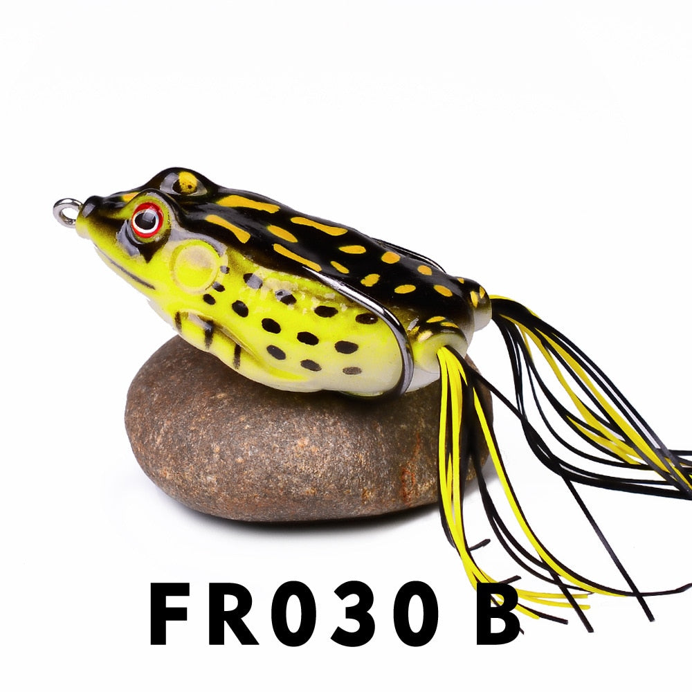 1 Pcs 5G 8.5G 13G 17.5G Frog Lure Soft Tube Bait Plastic Fishing Lure with Fishing Hooks Topwater Ray Frog Artificial 3D Eyes