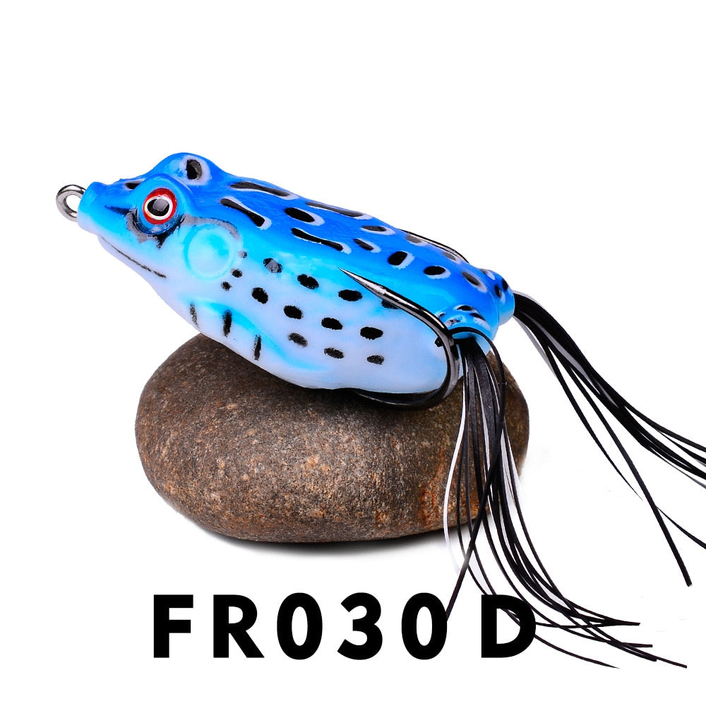 1 Pcs 5G 8.5G 13G 17.5G Frog Lure Soft Tube Bait Plastic Fishing Lure with Fishing Hooks Topwater Ray Frog Artificial 3D Eyes