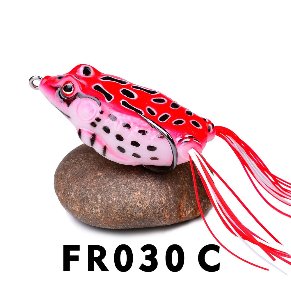 1 Pcs 5G 8.5G 13G 17.5G Frog Lure Soft Tube Bait Plastic Fishing Lure with Fishing Hooks Topwater Ray Frog Artificial 3D Eyes