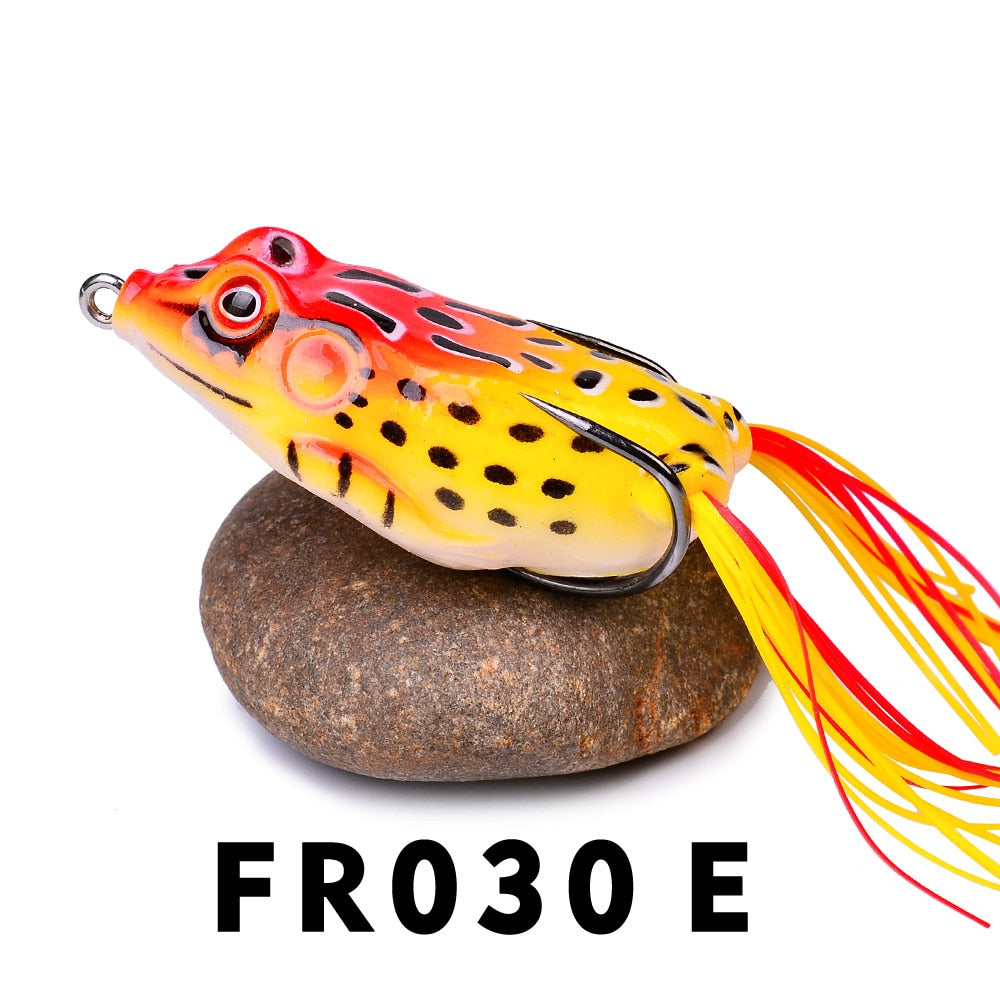 1 Pcs 5G 8.5G 13G 17.5G Frog Lure Soft Tube Bait Plastic Fishing Lure with Fishing Hooks Topwater Ray Frog Artificial 3D Eyes