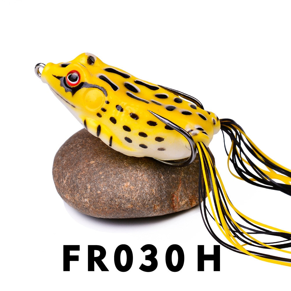 1 Pcs 5G 8.5G 13G 17.5G Frog Lure Soft Tube Bait Plastic Fishing Lure with Fishing Hooks Topwater Ray Frog Artificial 3D Eyes