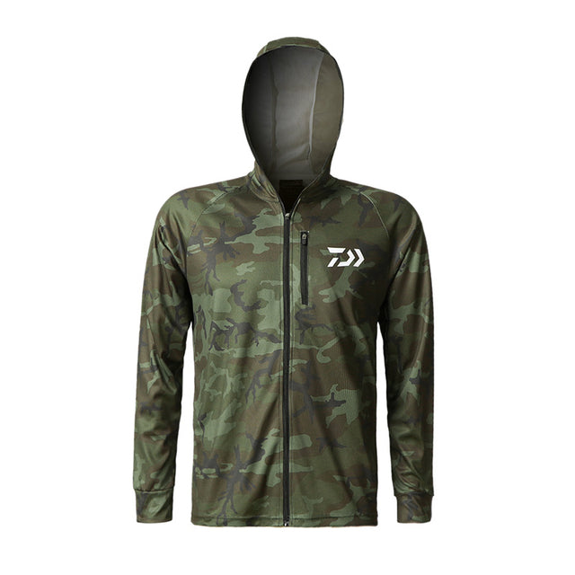 DAIWA New Quick Dry Anti UV Fishing Jacket Dawa Clothes Outdoor Hooded Zipper Fishing Shirts Men Fishing Clothing Big Size S-6XL