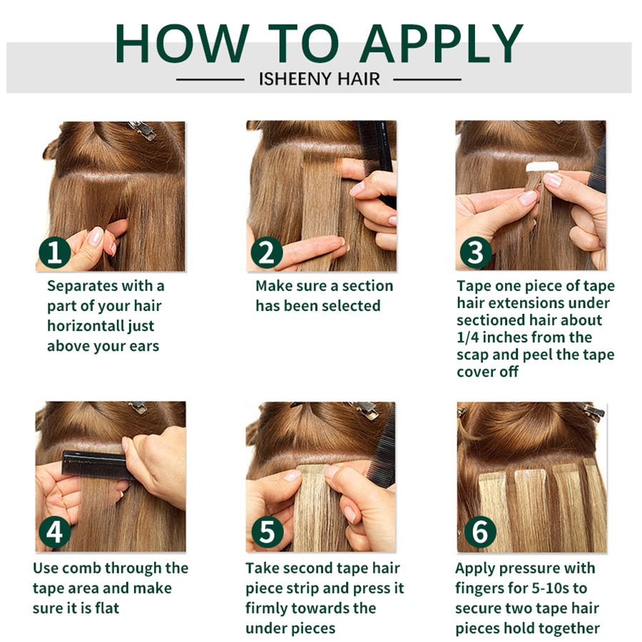 How to Apply Tape hair extensions