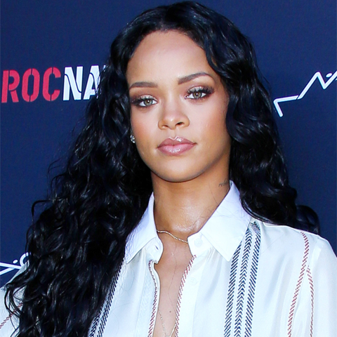 Rihanna long deep wave black hairstyle