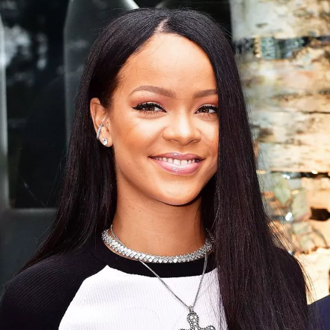 Rihanna long straight hairstyle