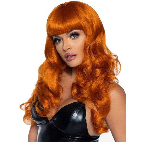 Young Woman with a Synthetic Ginger Wig