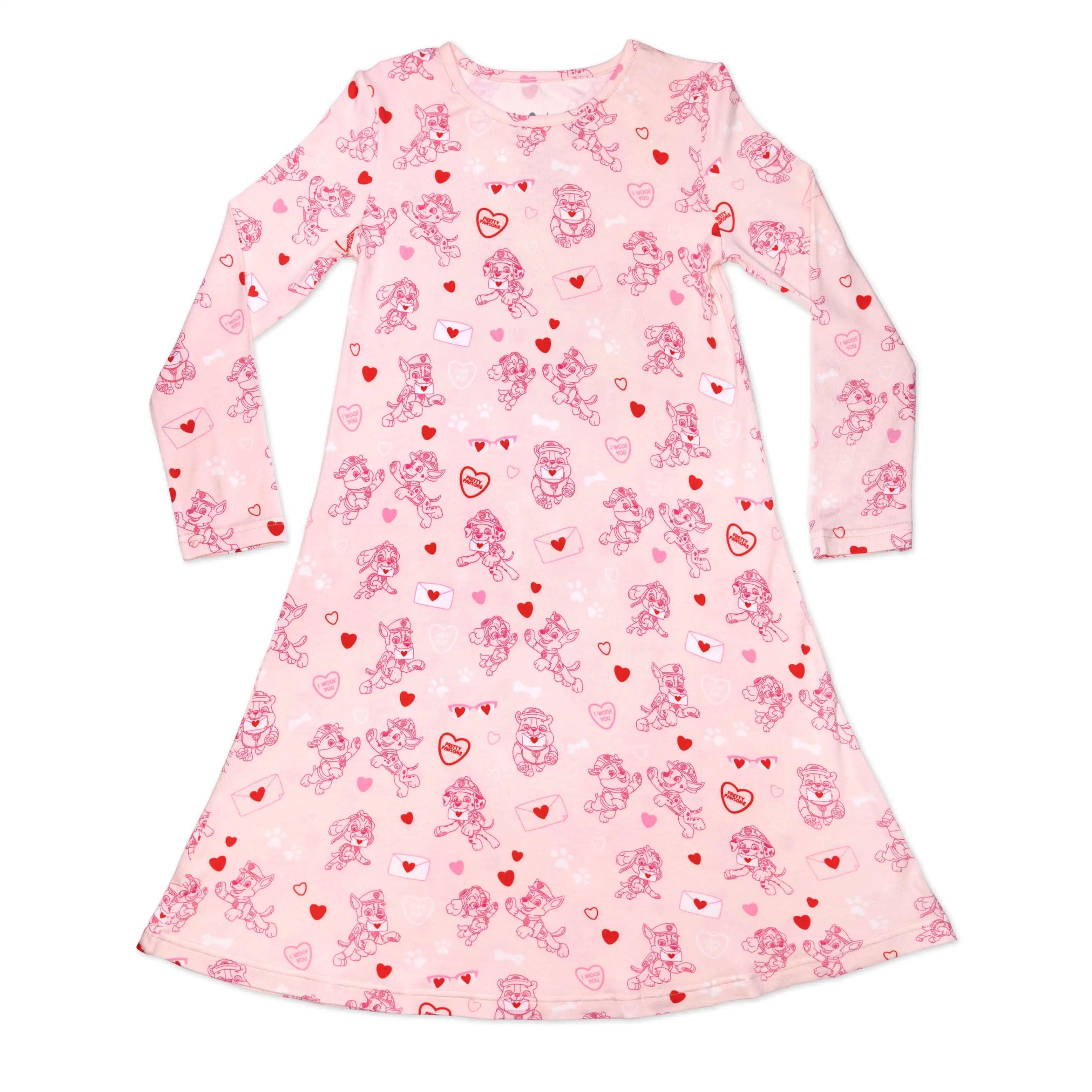 Paw Patrol Valentines Day Pink Bamboo Dress