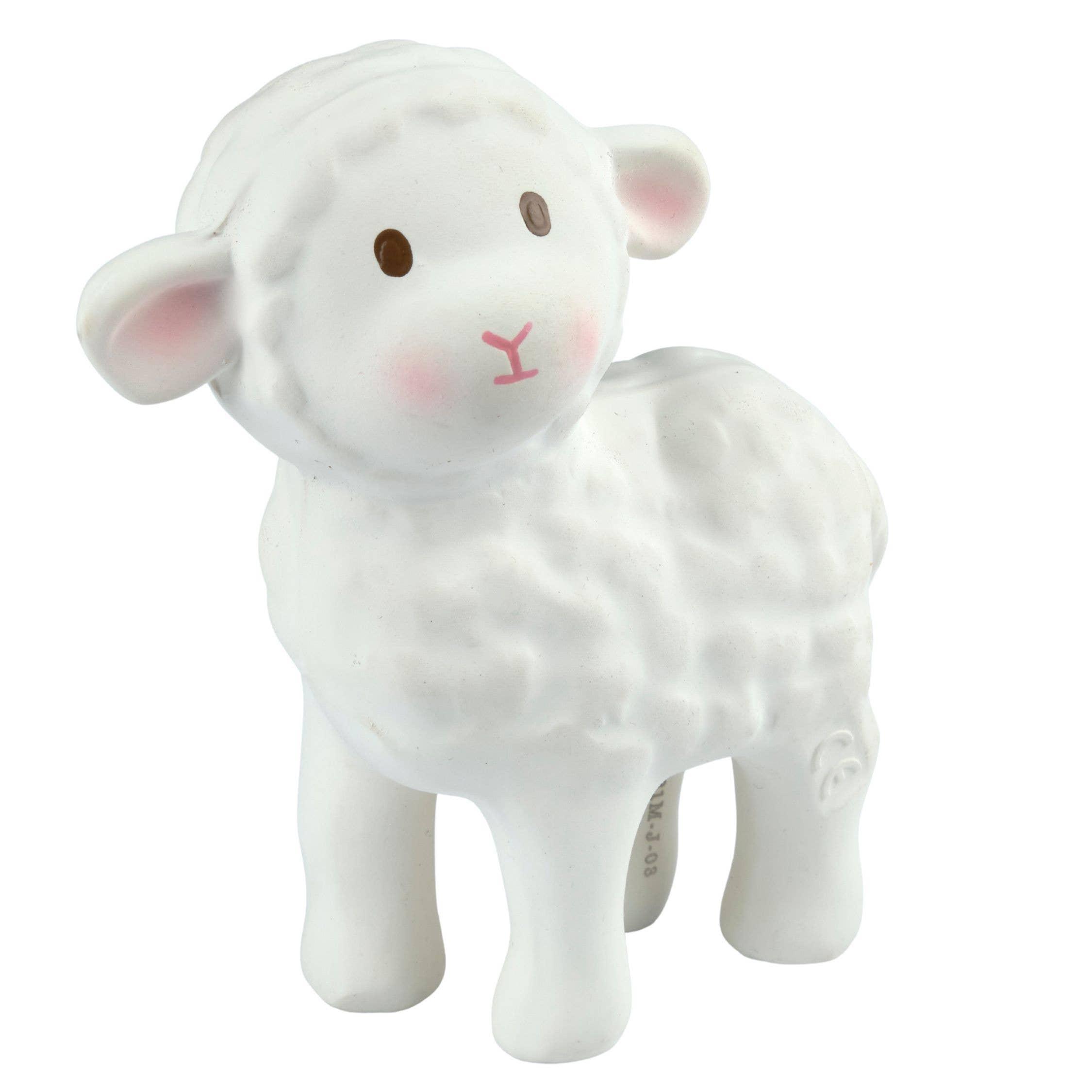 Bahbah the Lamb - Natural Organic Rubber Teether, Rattle & Bath Toy