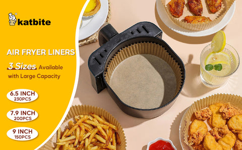 Katbite Air Fryer Liners Disposable 130PCS, 8.6x5.5'' Rectangle