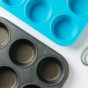 katbite Silicone Muffin Pan Set, Non-stick BPA Free Cupcake Pans 12&24