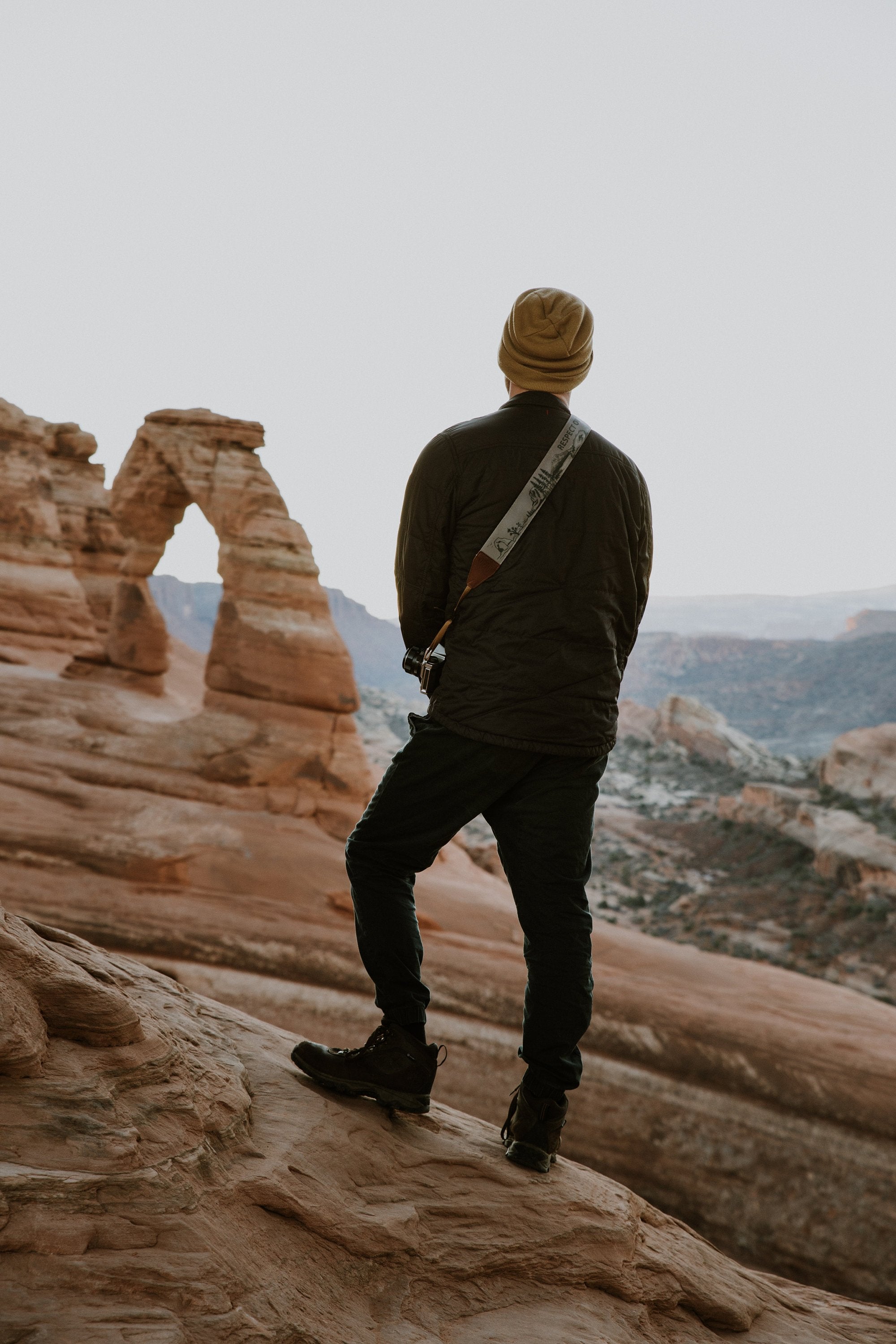 National Park Inspired Camera Strap Brown