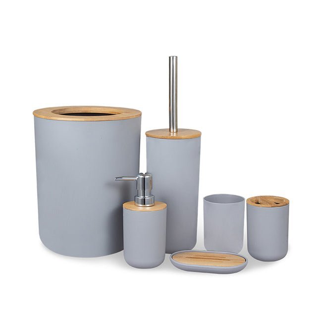 Bamboo Bathroom Set (6Pc)