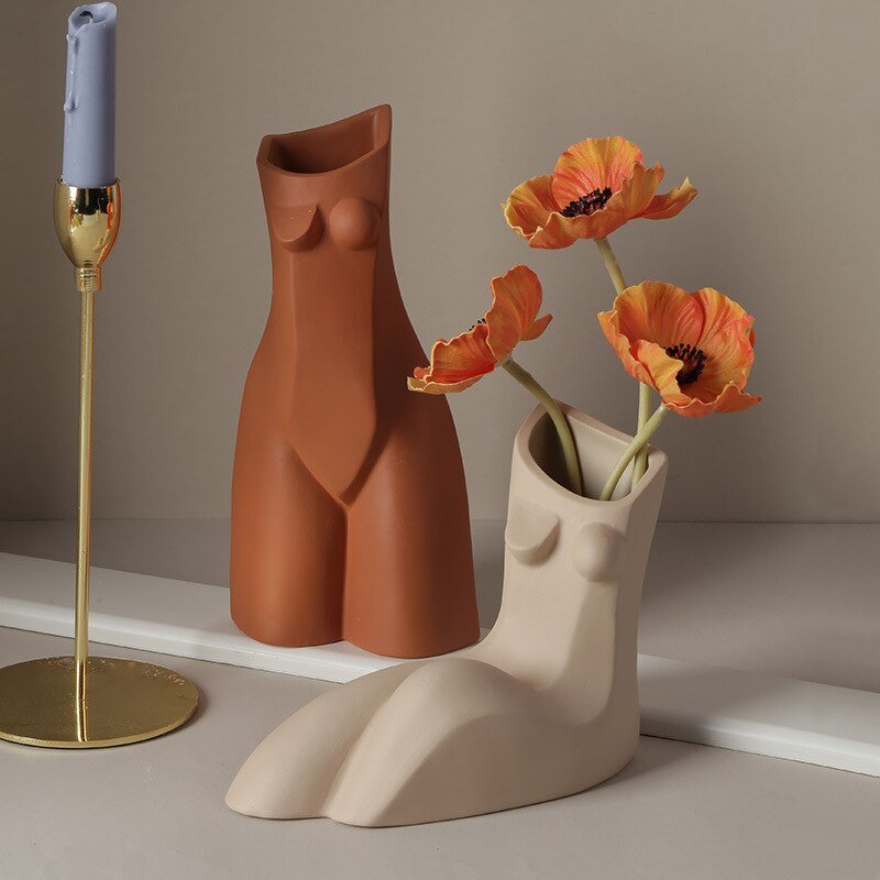 Ceramic Abstract Body Vases