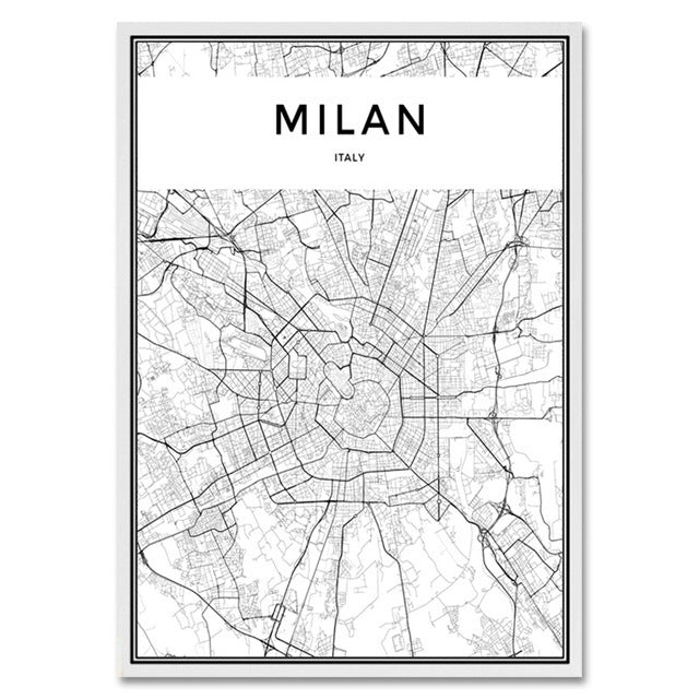 City Map Wall Art