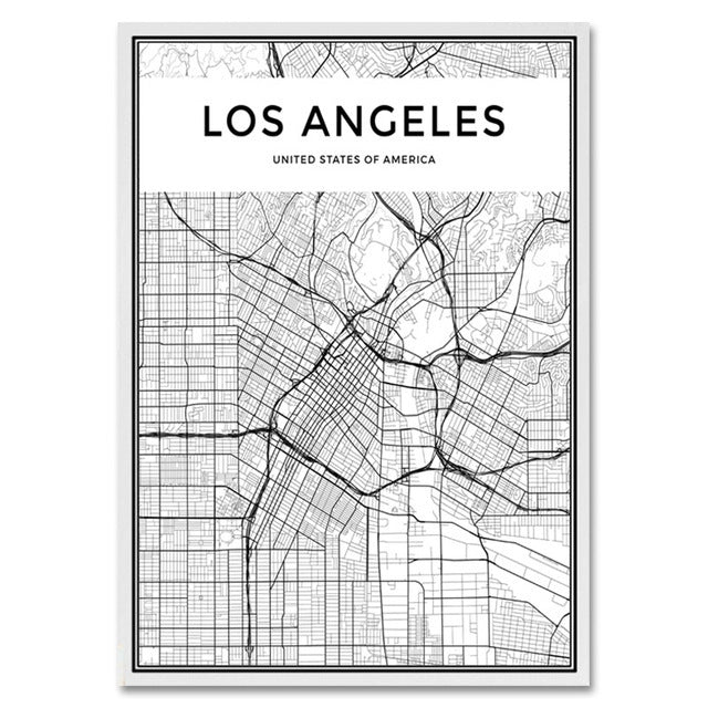 City Map Wall Art