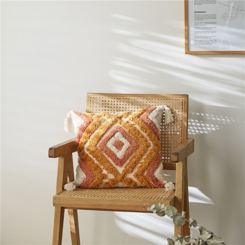 Moroccan Sunset Tufted Cushion Covers