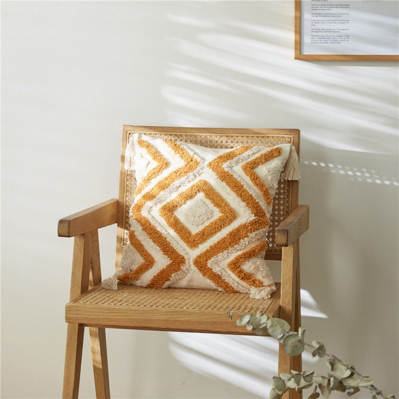 Moroccan Sunset Tufted Cushion Covers